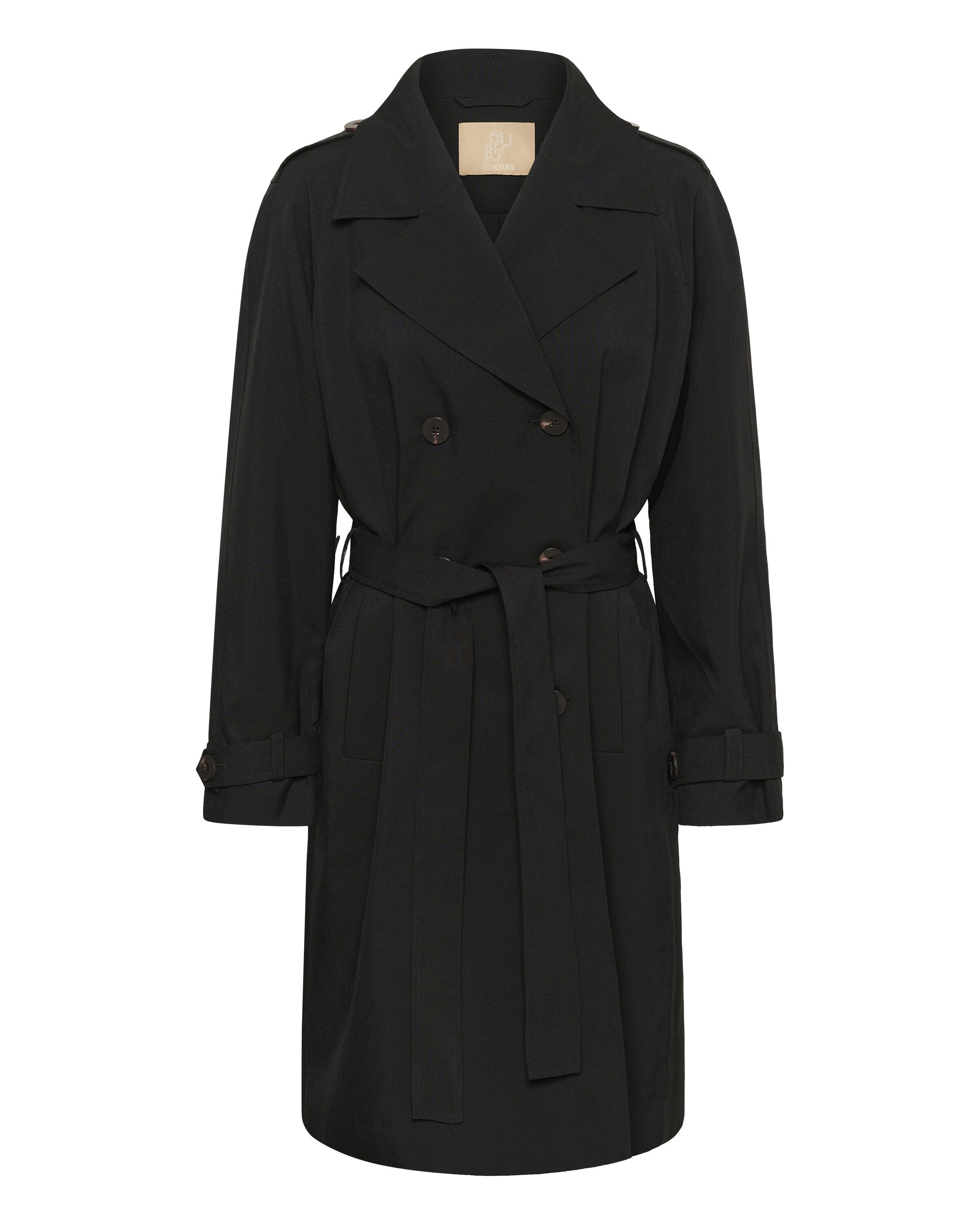 CULTURE Manteau mi-saison 'CUBindy' en noir, Vue avec produit