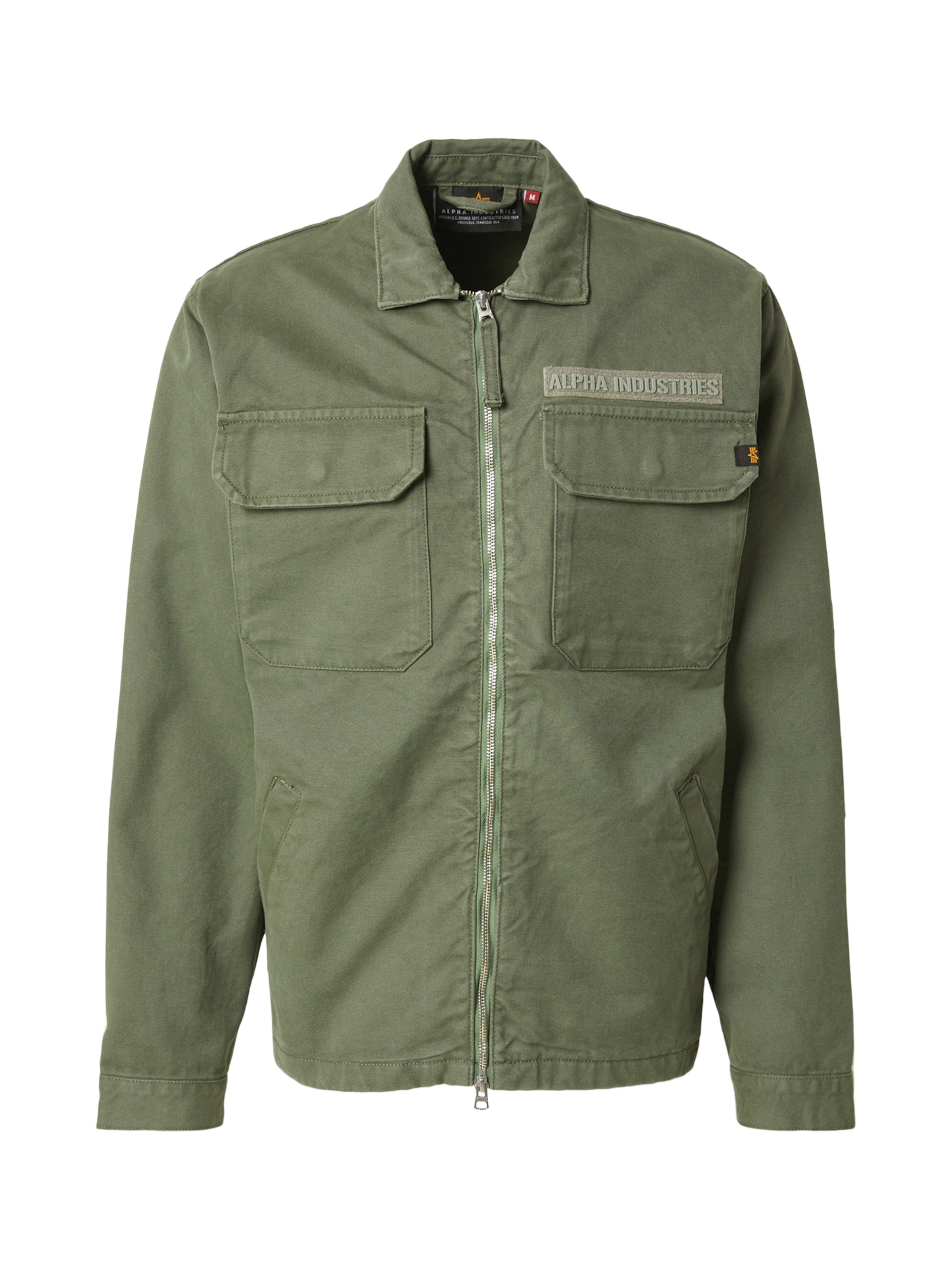 ALPHA INDUSTRIES Veste mi-saison en S en kaki, Vue avec produit