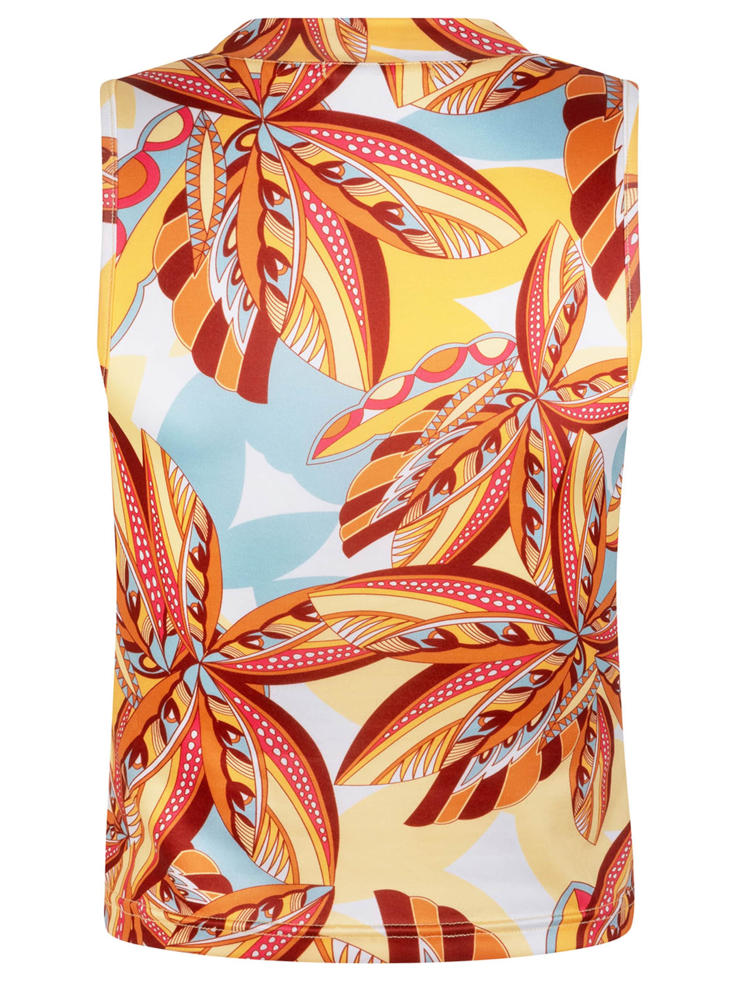 Haut 'Crop top halter Palm' Chic by Lirette en jaune