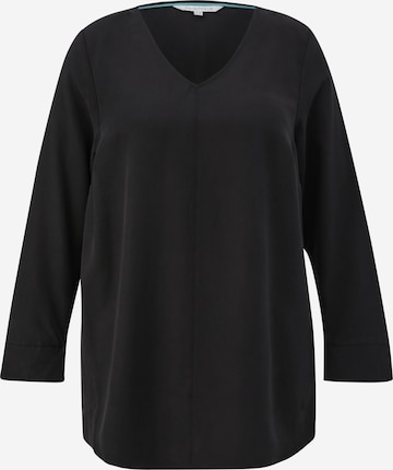 TRIANGLE Blouse in Zwart: voorkant