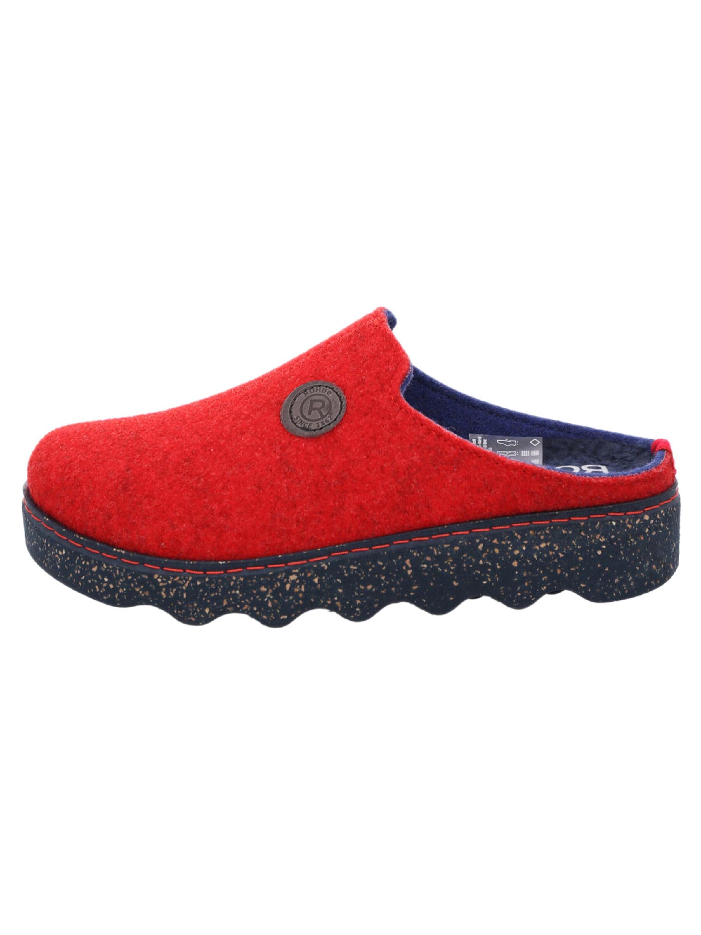 ROHDE Clogs 'Foggia-D' in Rood: voorkant