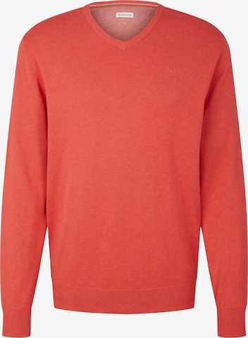 Pull-over TOM TAILOR en rouge : devant