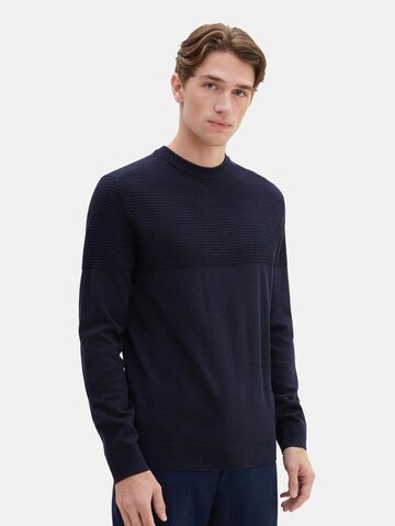 TOM TAILOR Sweater in Blue: front