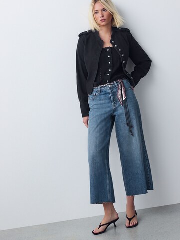 Wide Leg Jean Next en bleu : devant