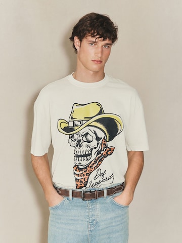 T-Shirt 'Edit Def Leppard' Next en beige
