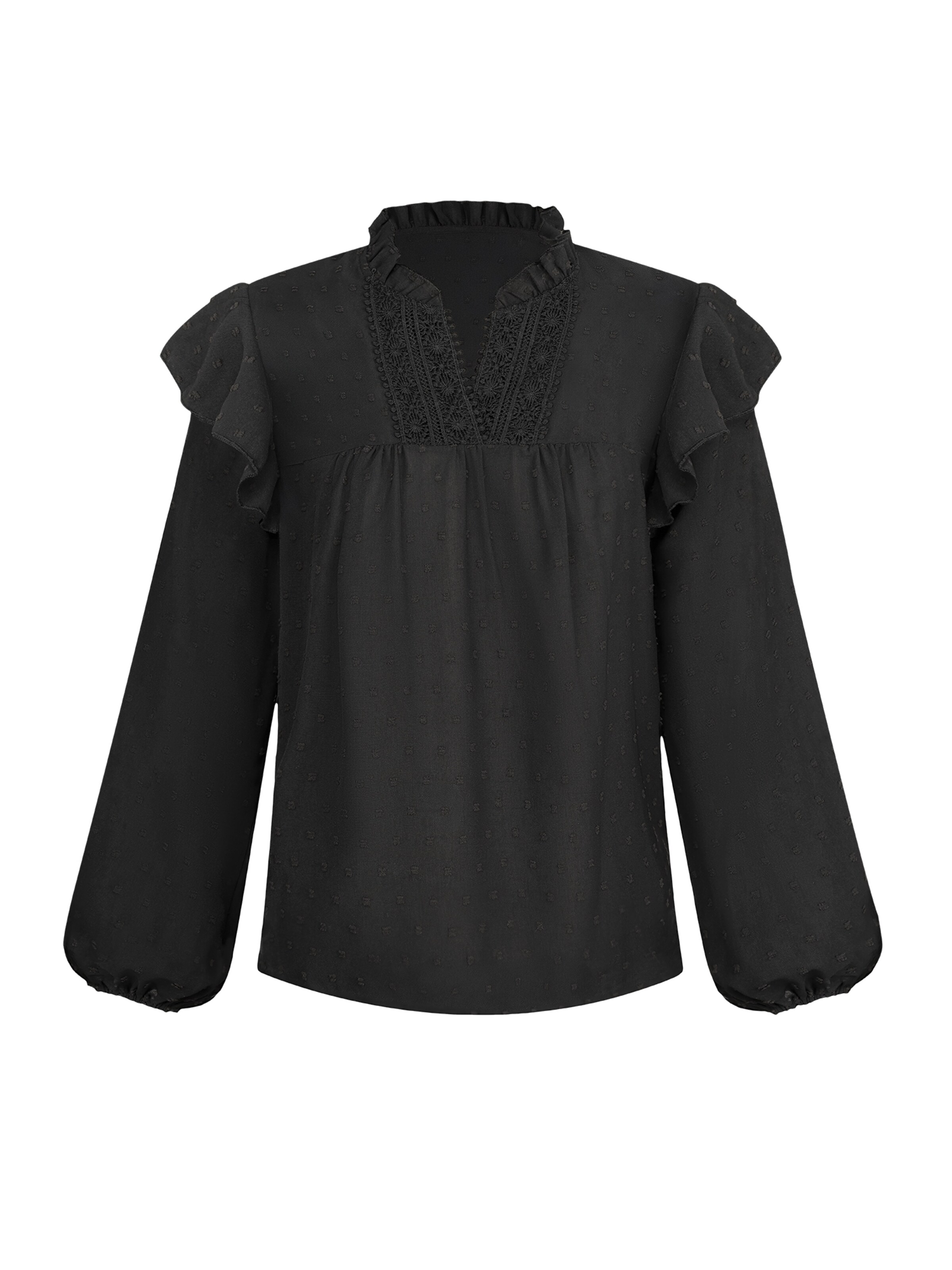 Cupshe Bluse 'CAA04B4L013AA'‌‌‌‌‌‌ in Schwarz: Vorderseite