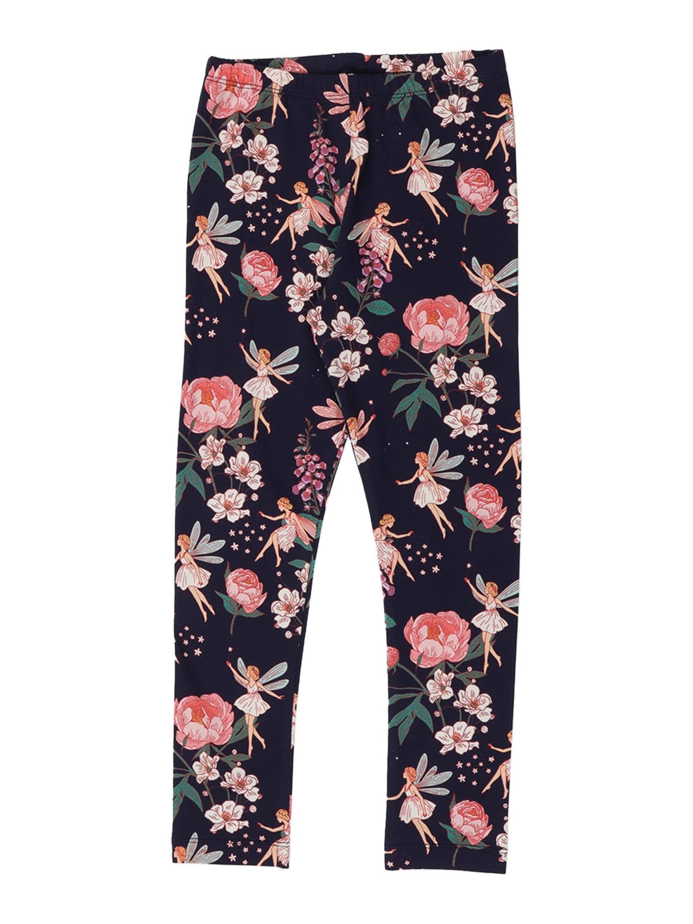 Walkiddy Skinny Leggings 'Walkiddy - Fairies and Flowers'‌ in Blau: Vorderseite