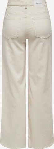 ONLY Wide Leg Farkut 'Madison' värissä beige