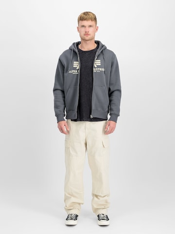 ALPHA INDUSTRIES Jopa na zadrgo 'Basic' | siva barva