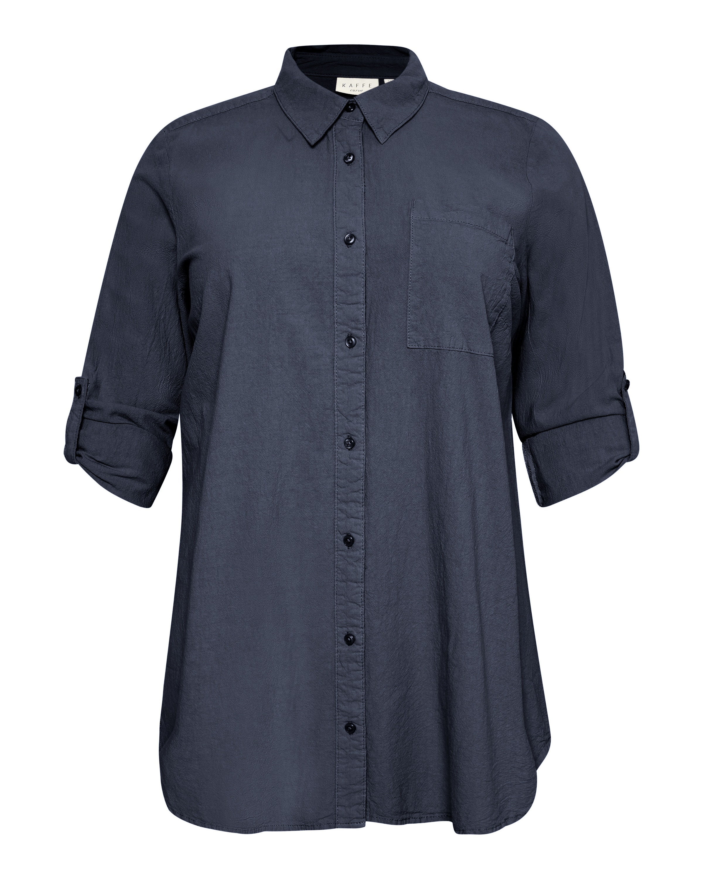 Camicia da donna 'Nana' di KAFFE CURVE in blu: frontale