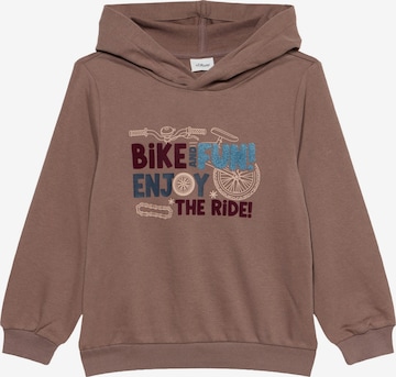 s.Oliver - Sweatshirt em castanho: frente