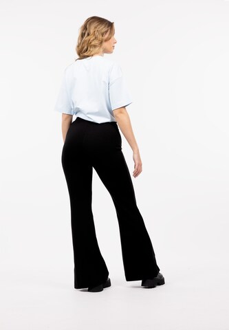 Suri Frey Boot cut Pleat-Front Pants ' SFY Freyday ' in Black