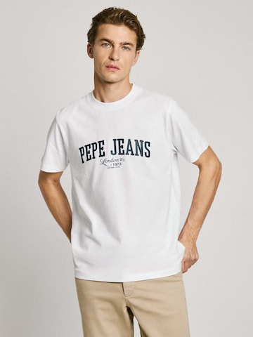 Pepe Jeans Shirt 'Derril' in Wit: voorkant