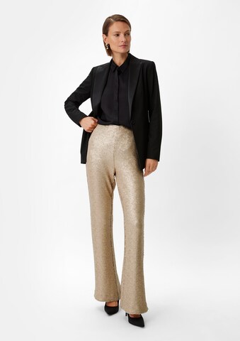 COMMA Flared Trousers in Gold