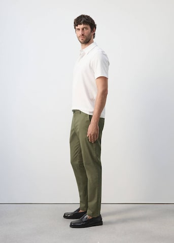 MANGO MAN Slim fit Chino Pants 'Prato' in Green