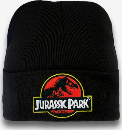 LOGOSHIRT Muts 'Jurassic Park' in 55-60 in de kleur Rood / Zwart / Wit, Productweergave