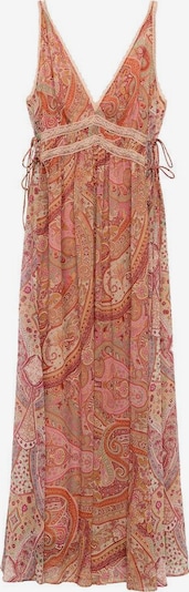 MANGO Kleid 'Icey' in hellbraun / orange / rosa / dunkelrot, Produktansicht