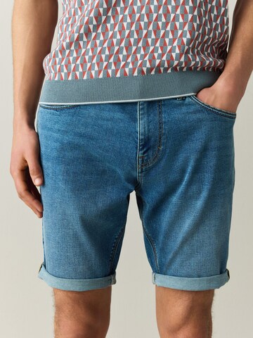 Coupe slim Jean 'Motion Flex' Next en bleu : devant