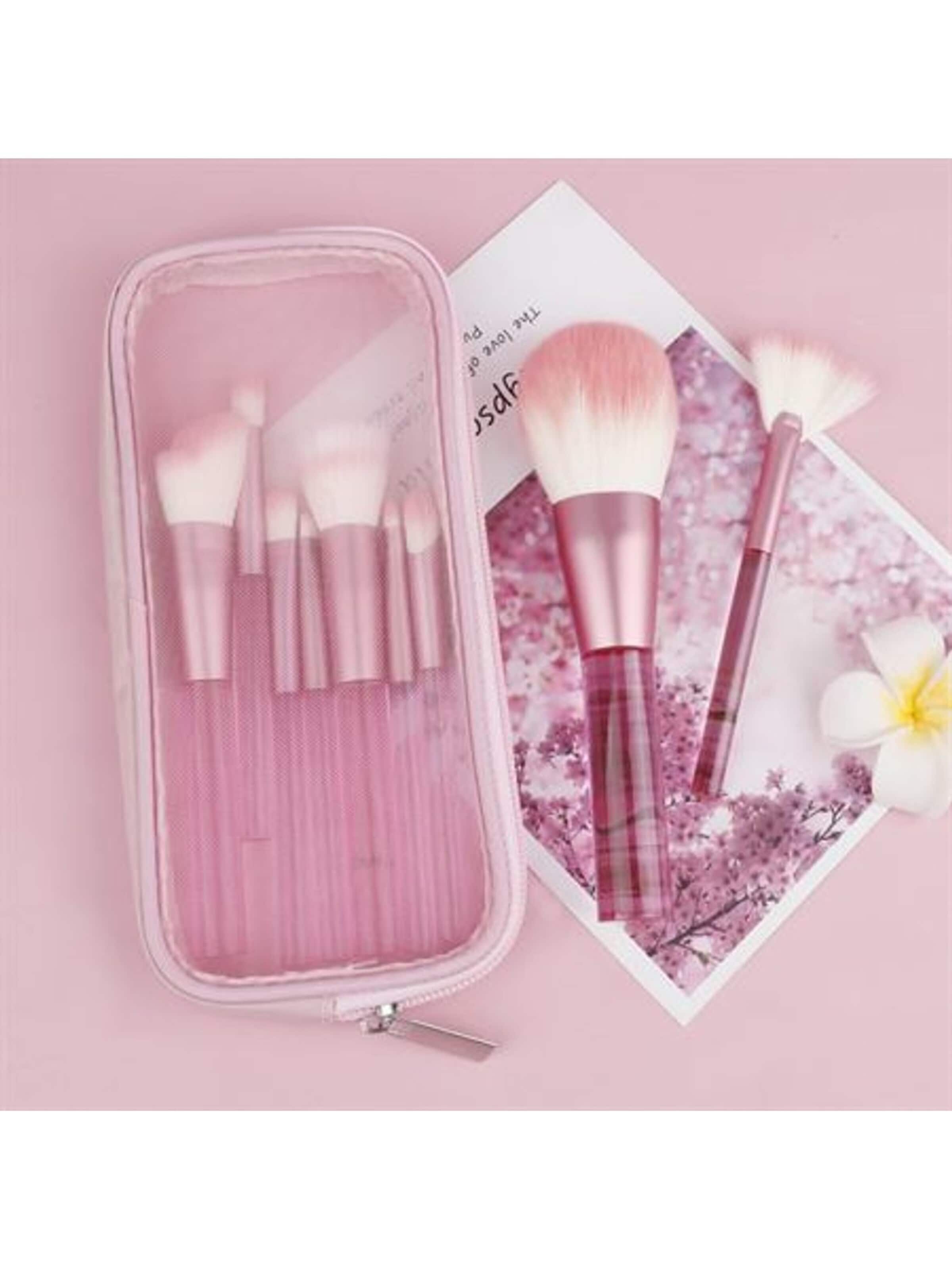 Technique Pro Smykkesæt 'Technique PRO Translucent Perfection Makeup Brush Set - 9 Makeup Brushes with Bag (PINK)' i blandingsfarvet