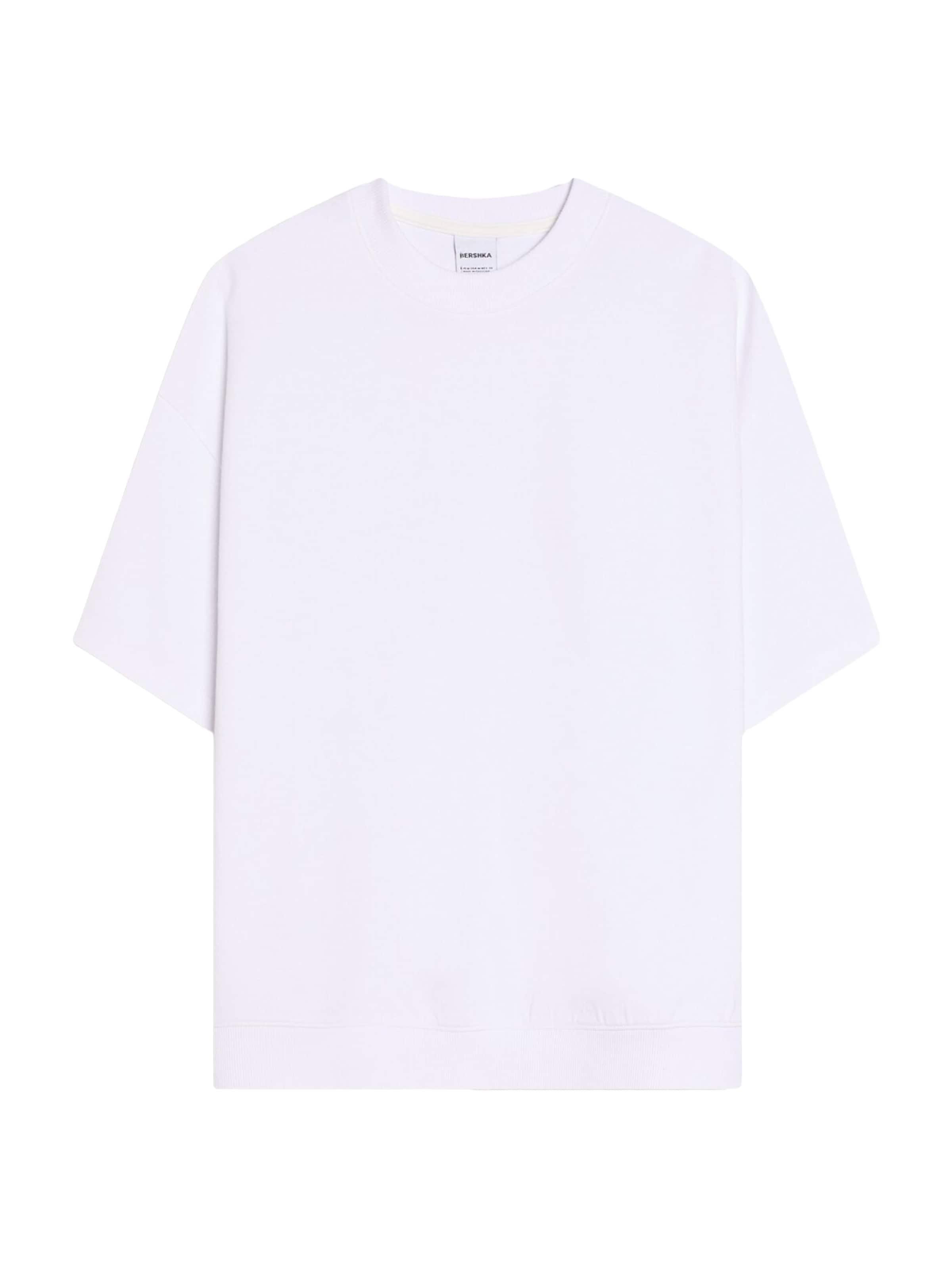 Bershka Sweatshirt in White: front