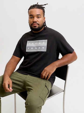 T-Shirt 'JCOFUSION' Jack & Jones Plus en noir