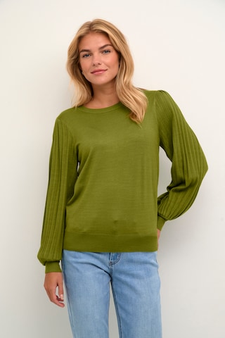 Kaffe Sweater 'Lone' in Green: front