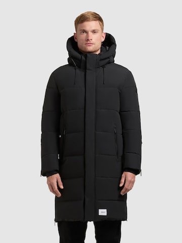 khujo Wintermantel 'Pike' in Schwarz: Vorderseite