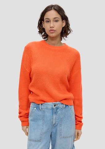 Pull-over QS en orange : devant