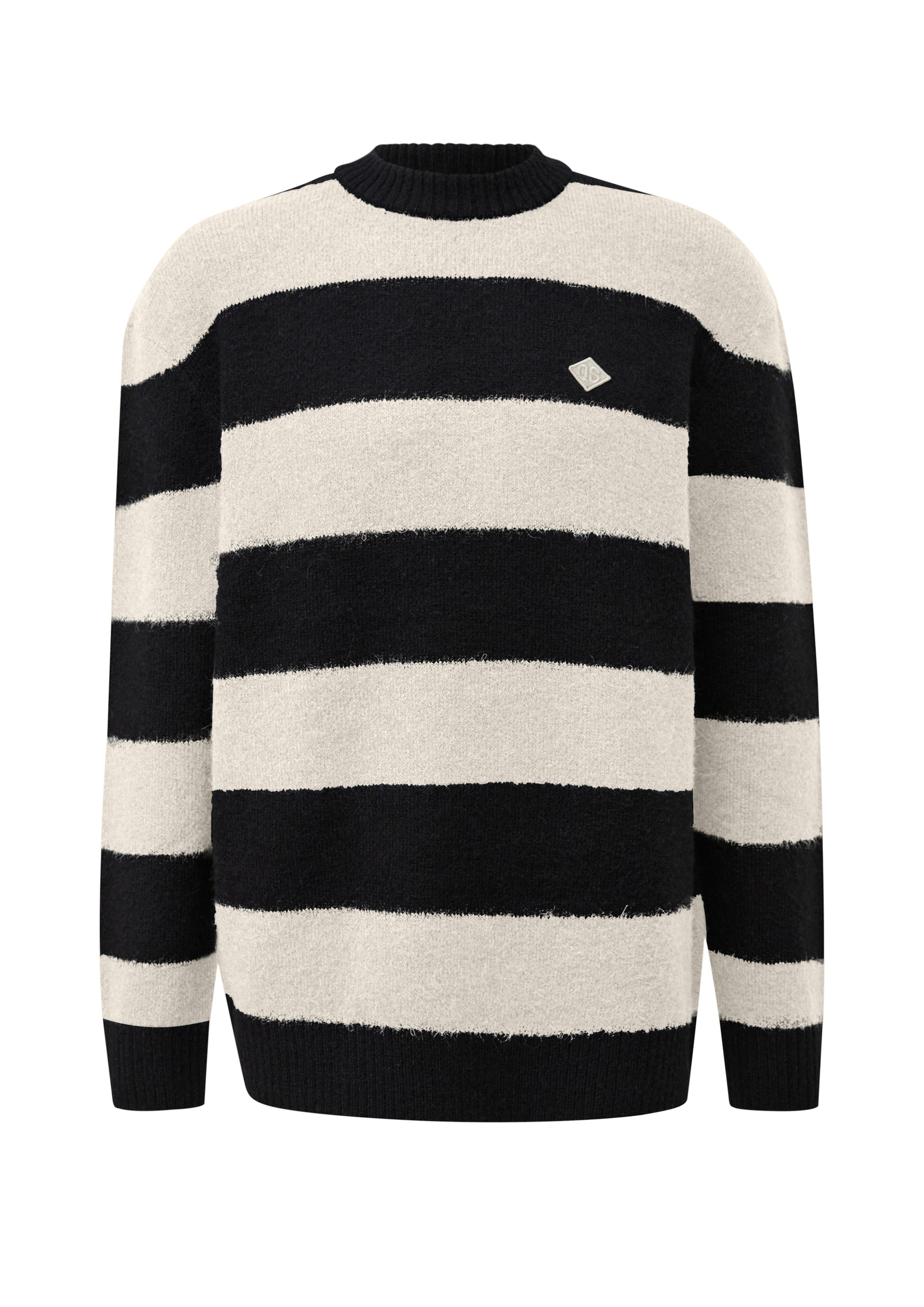Pull-over QS en noir : devant