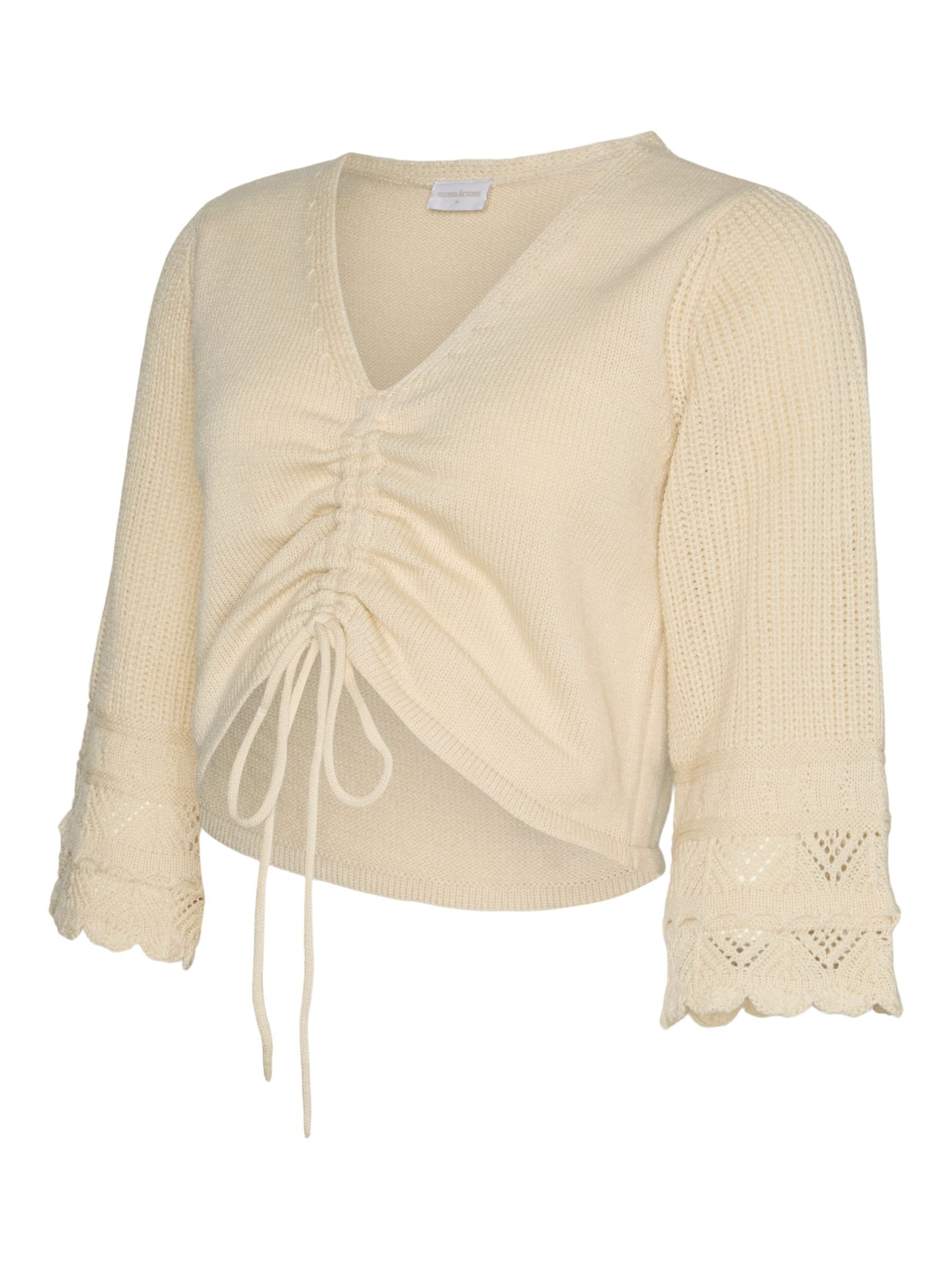 MAMALICIOUS Pull-over en blanc cassé, Vue avec produit