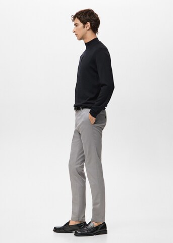 MANGO MAN Slim fit Chino Pants 'Barna' in Grey