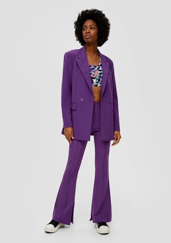 QS Flared Trousers in Purple