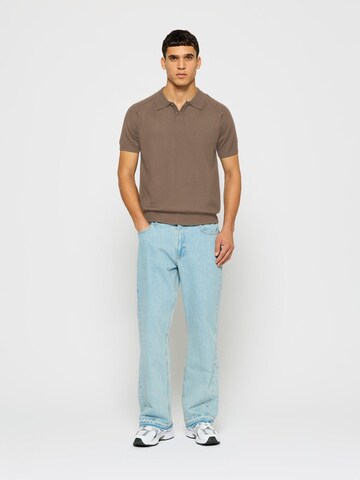 Burocs Shirt 'Fine Knit Polo' in Beige