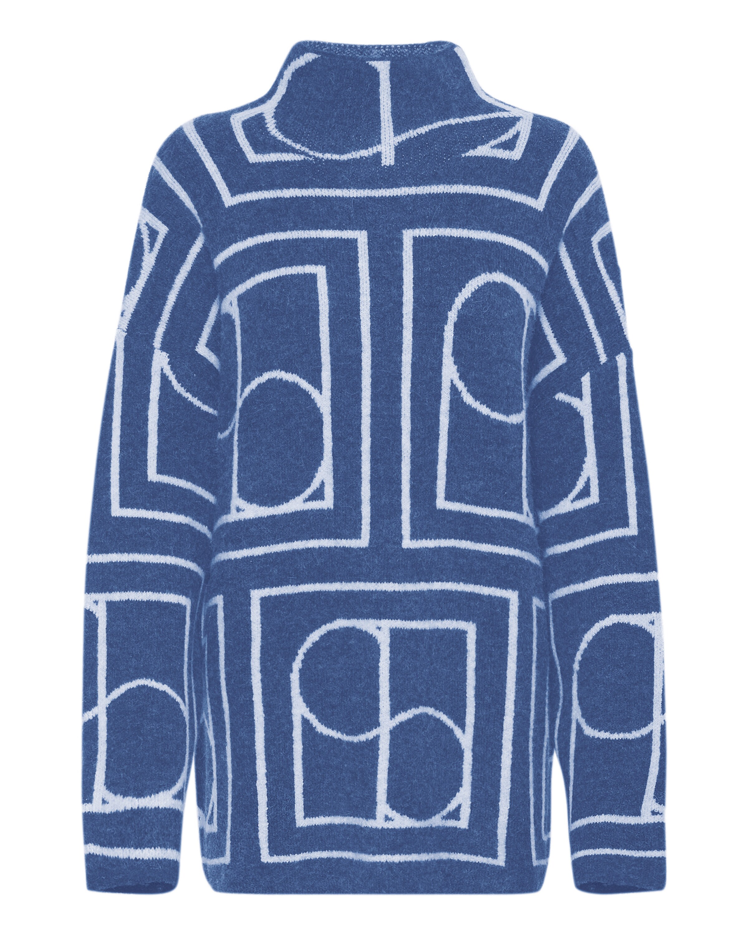 SOAKED IN LUXURY Trui 'Edaya' in Blauw: voorkant