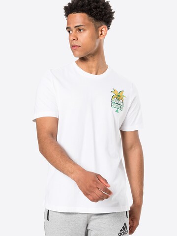 ADIDAS SPORTSWEARTehnička sportska majica 'Summer Buckets' - bijela boja: prednji dio