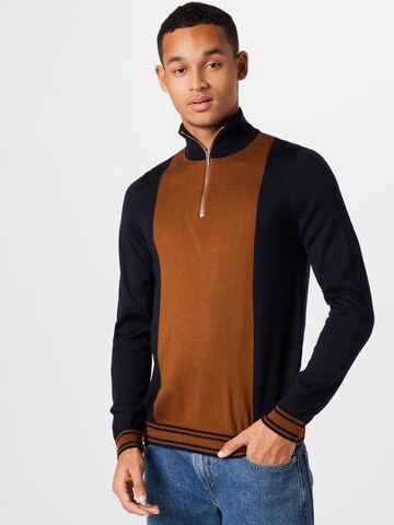 BURTON MENSWEAR LONDON Trui in Bruin: voorkant