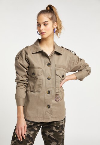 MYMO Between-Season Jacket in Brown: front