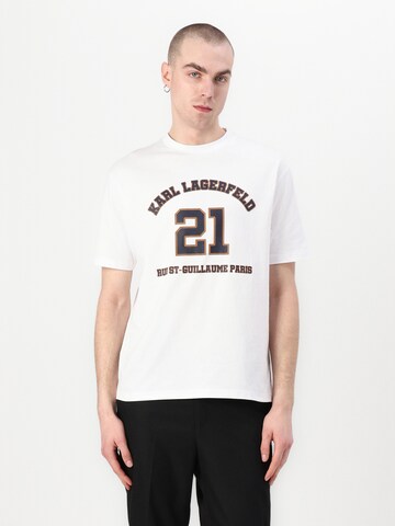 balta Karl Lagerfeld Marškinėliai: priekis