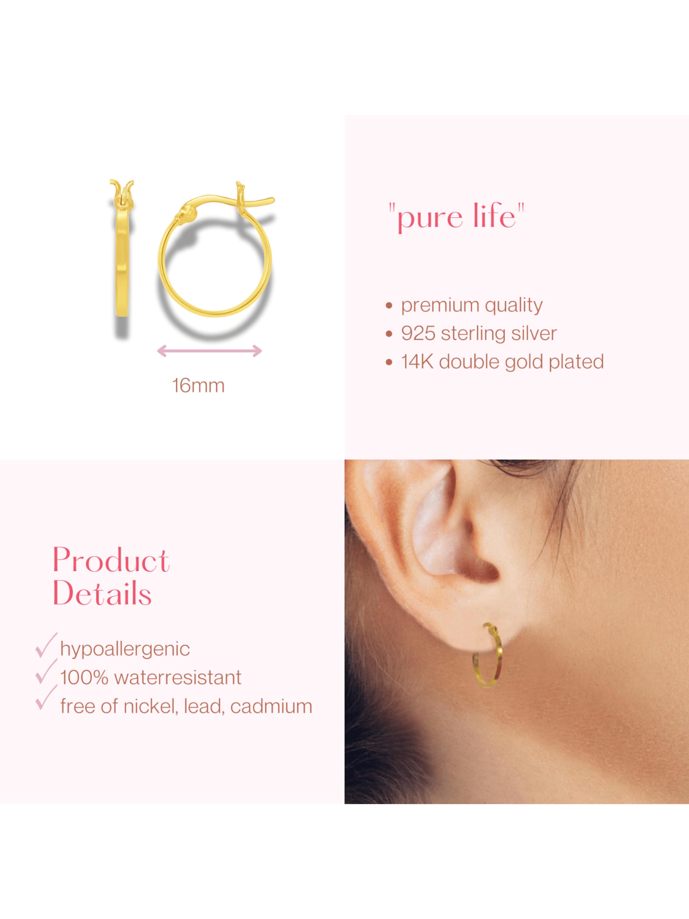 ARS-ARGENTI Earrings 'PURE LIFE' in Gold