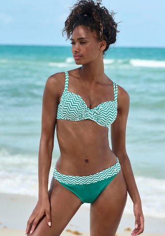 JETTE - Clásico Bikini en verde: frente