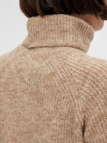 PIECES Knitted dress 'Ellen' in Brown