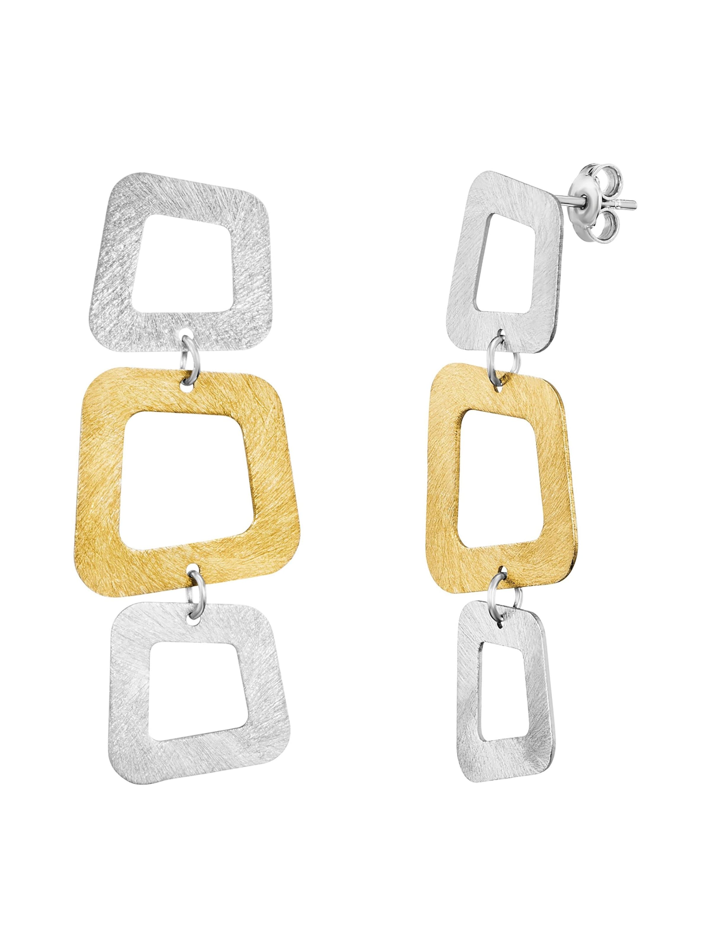 Boucles d'oreilles Julie Julsen en argent : devant