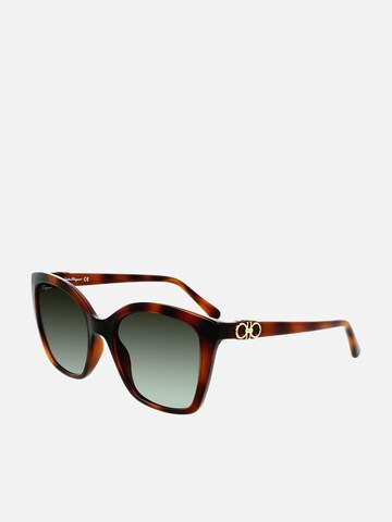 FERRAGAMO Sonnenbrille‌‌‌‌‌ in Braun: Vorderseite
