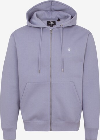 Volcom Zip-Up Hoodie in Purple: front