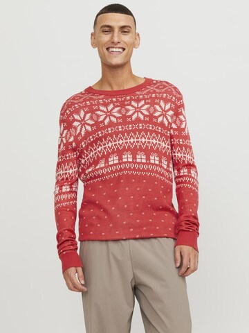 Pull-over JACK & JONES en rouge : devant