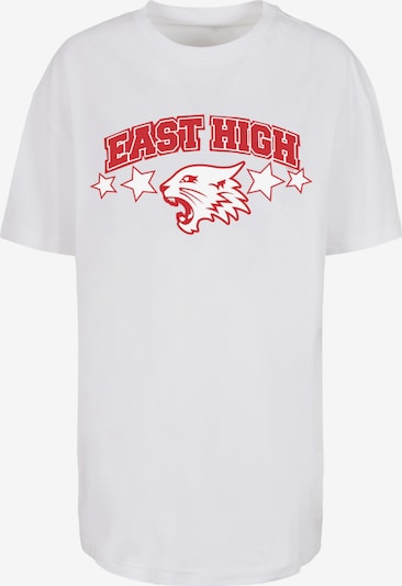 F4NT4STIC T-shirt oversize 'Disney High School Musical The Musical Wildcat Stars' en rouge rubis / blanc, Vue avec produit