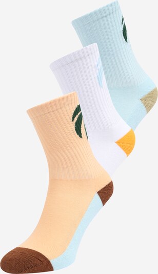 Mister Tee Socks 'Fancy Palmtree' in Light blue / Green / Orange / White, Item view