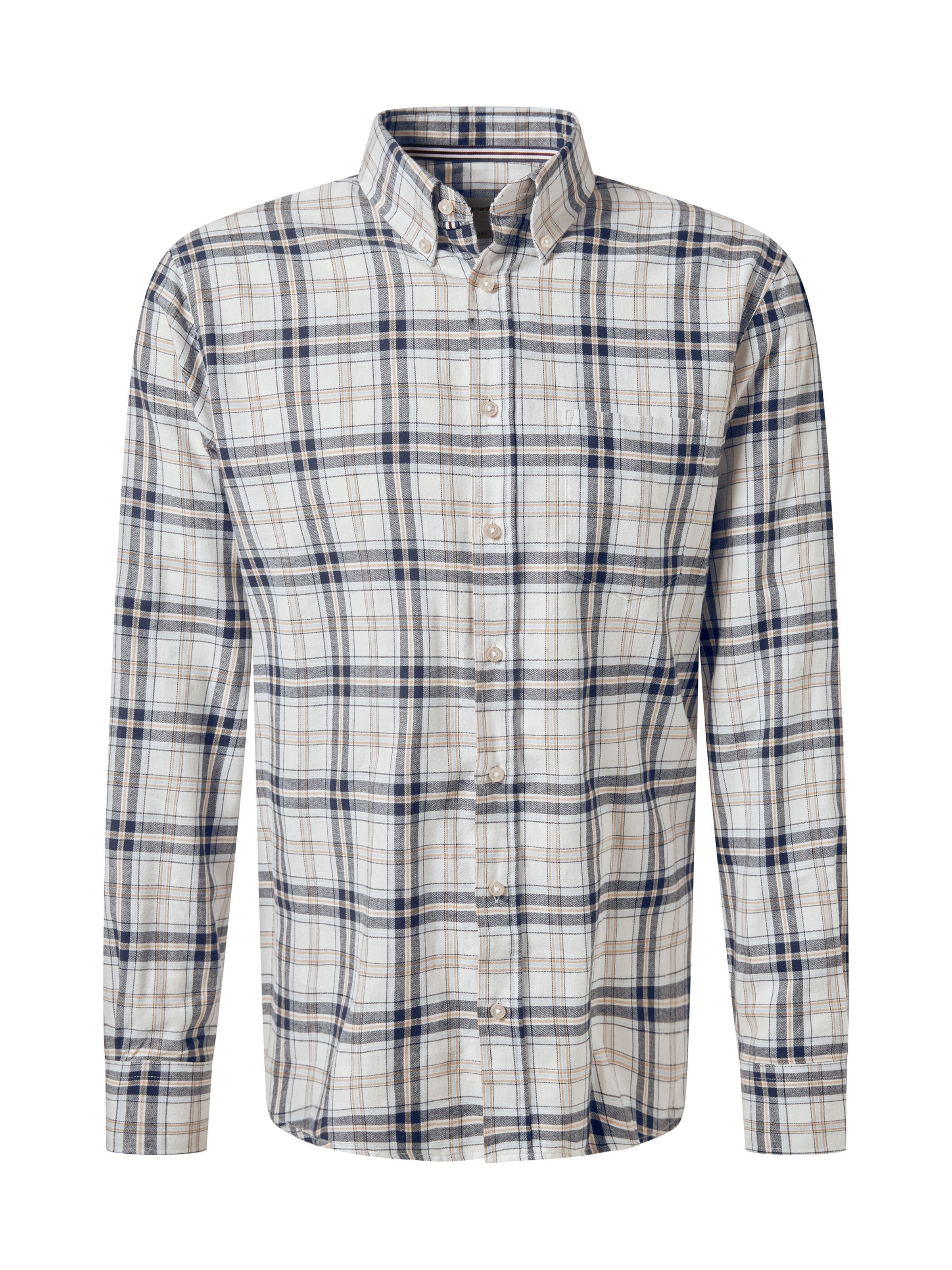 PIERRE CARDIN Comfort Fit Hemd in Beige: Vorderseite