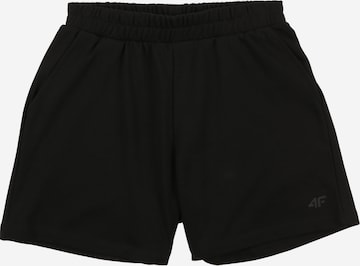 4F Junior - Regular Calças de desporto em preto: frente