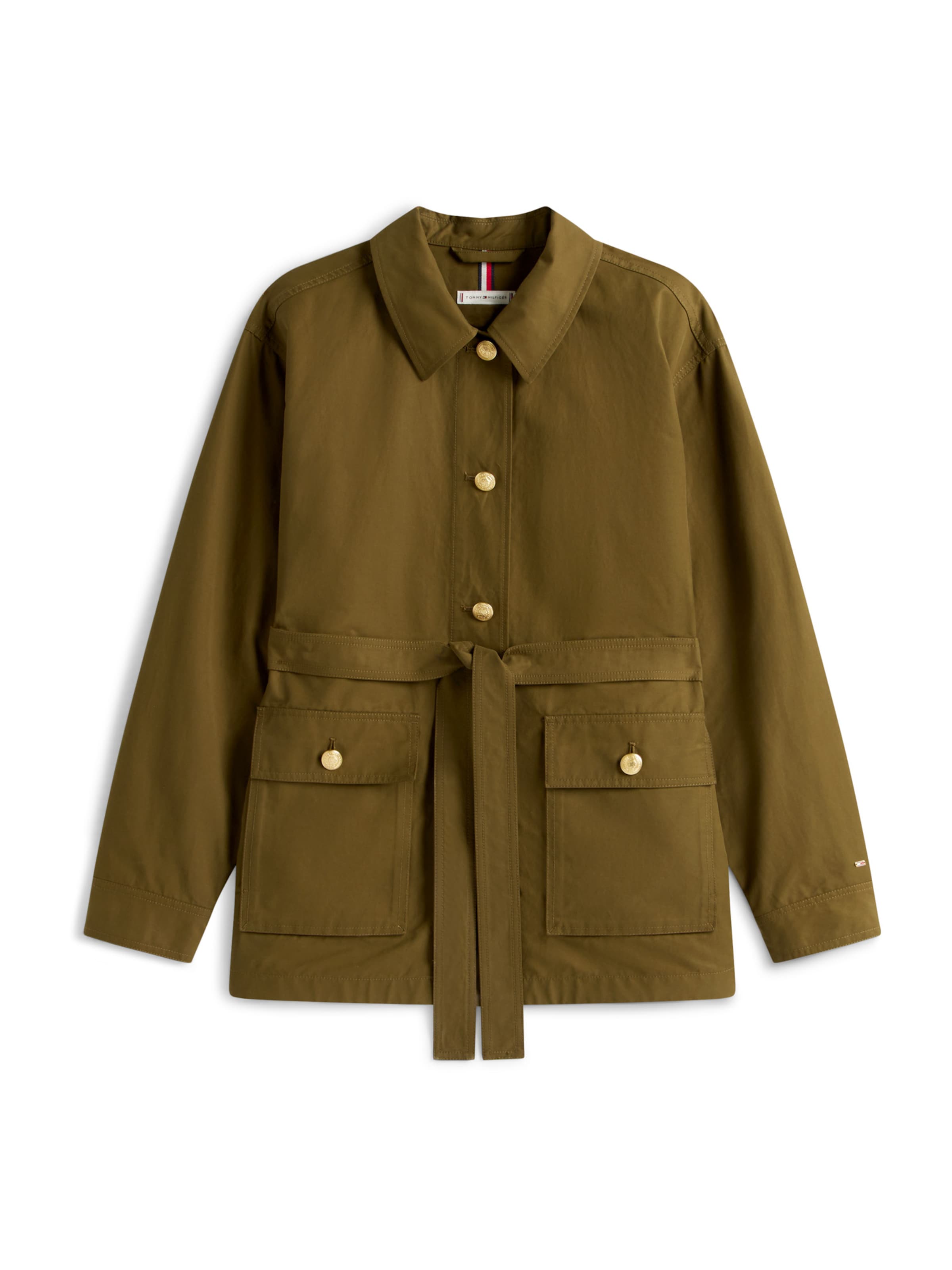 TOMMY HILFIGER Kevad-sügisjope, värv roheline: eest vaates